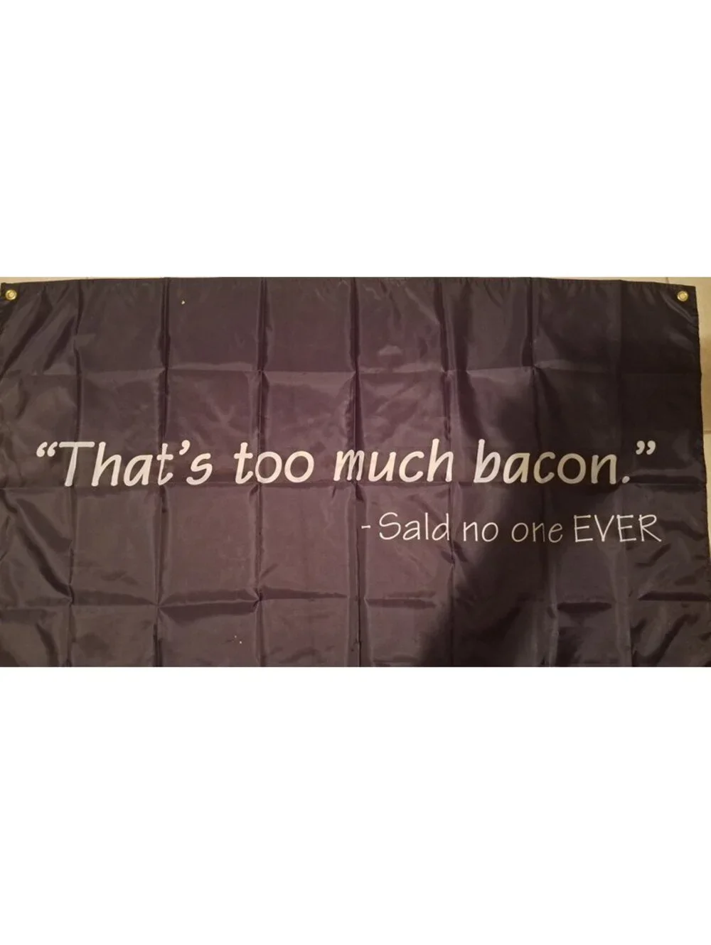 That's too much bacon- said no one ever Banner Party Whimsical Comedy